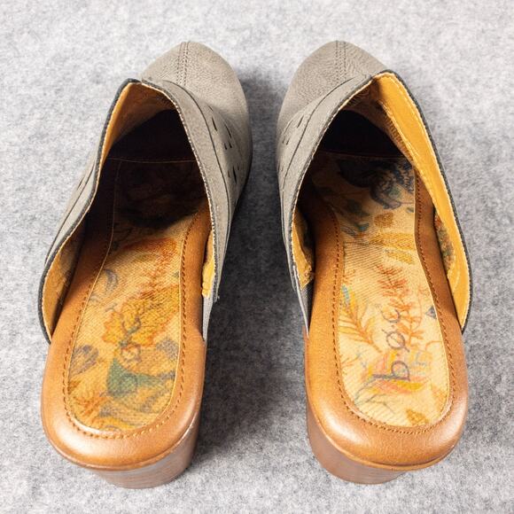 NWOB BOC Jinny Clogs Gray Block Heels Slip-On Y2K Cottagecore Boho Women's Sz 6M - Picture 12 of 13